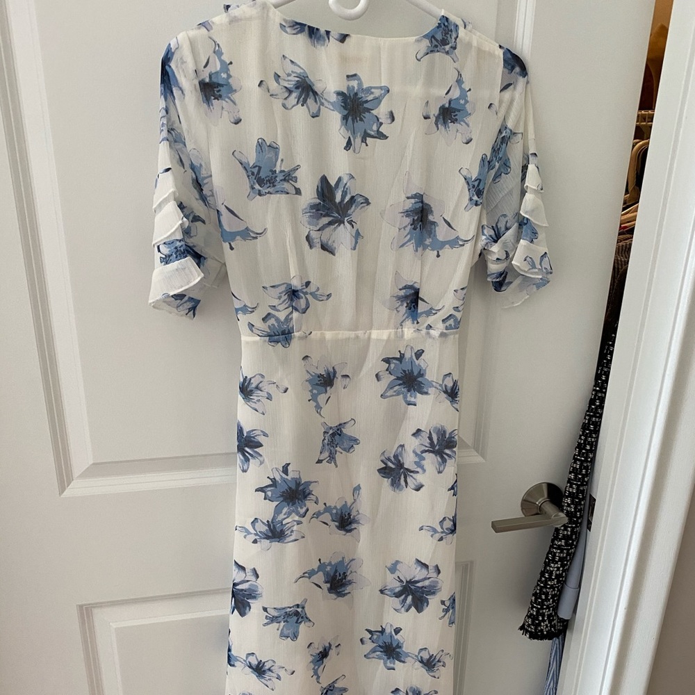Floral High Low Ruffle Wrap Dress - Picture 3 of 4